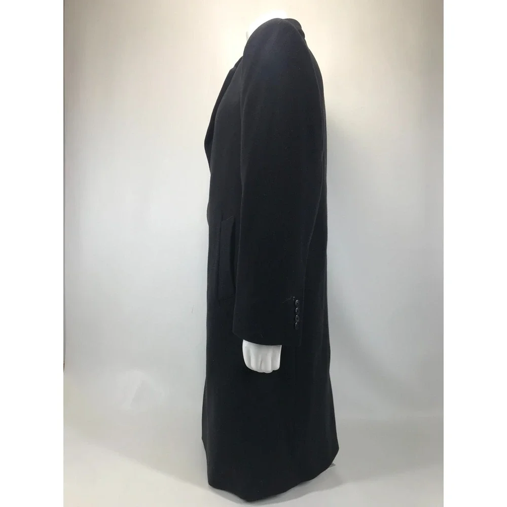 Michael Kors Mens Black Wool Blend Top Coat Over Coat Size 44R‎